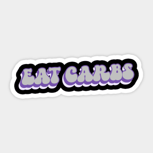 Eat Carbs Groovy Retro Sticker